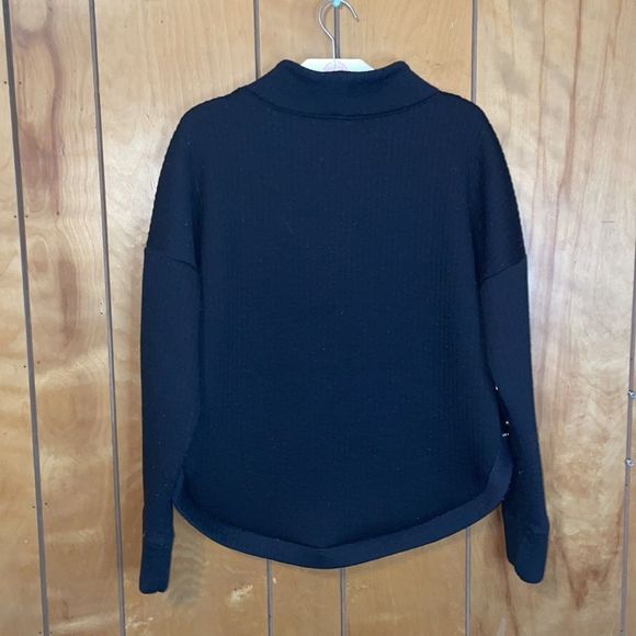 •GAP•ATHLETIC BLACK RIBBED MOCK NECK SWEATER SIZE MEDIUM - Picture 5 of 7